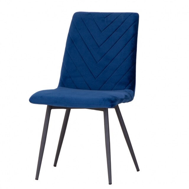 "Fusion Living Brooklyn Blue Velvet Dining Chair (Set of 2) "