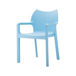 Fusion Living Diva Light Blue Plastic Armchair Colour: Light Blue