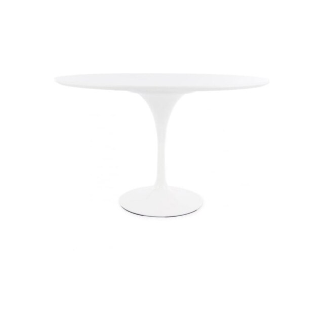 Fusion Living Chelsea Set - White Large Circular Table with Four Chairs - Luxurious Yellow Chair Colour: Luxurious Yellow