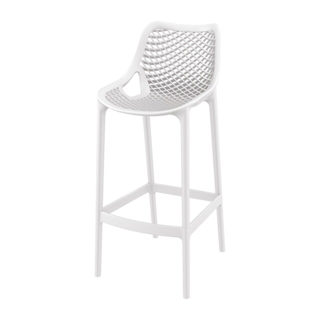 Fusion Living Air Plastic White Bar Stool Colour: White