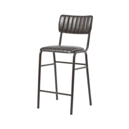 "Fusion Living Tavo Vintage Black Mid Stool (PACK OF 2) "
