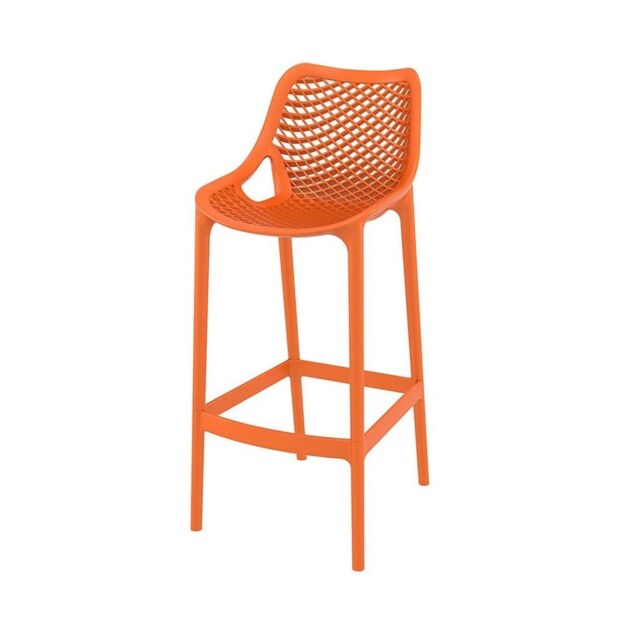 Fusion Living Air Plastic Orange Bar Stool Colour: Orange