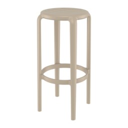"Fusion Living Tom Taupe Bar Stool 75cm "
