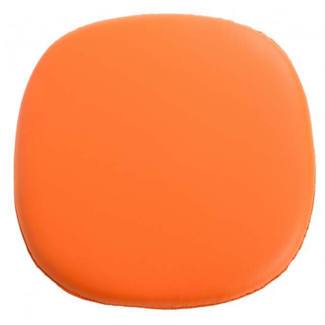 "Fusion Living Orange PU Chelsea Side Chair Cushion "
