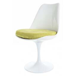 "Fusion Living White and Luxurious Green Chelsea Side Chair "