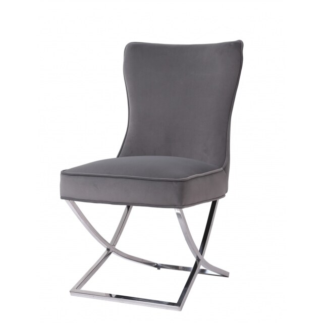 "Fusion Living Miami Grey Dining Chair (Set of 2) "