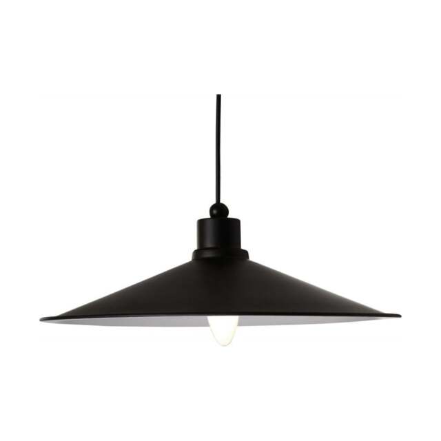 "Fusion Living Slim Black Metal Ceiling Pendant "