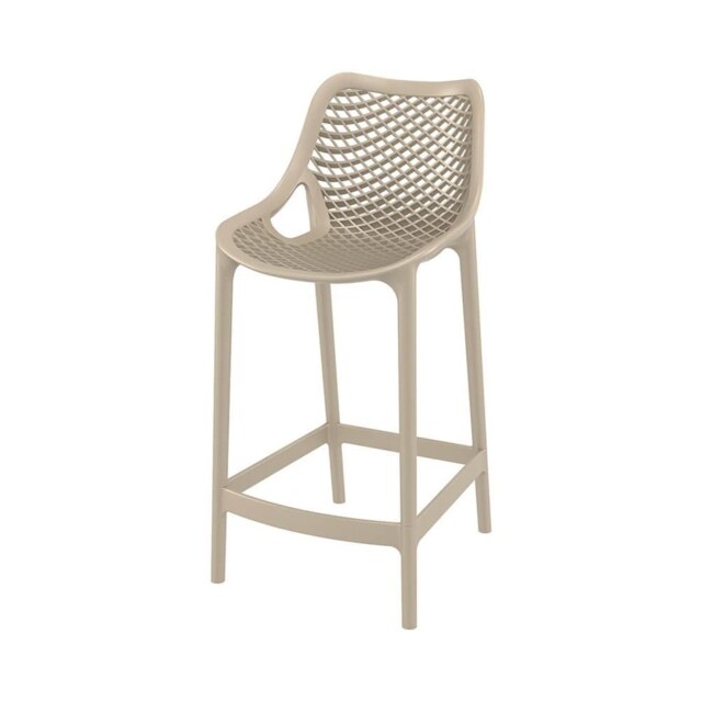Fusion Living Air Plastic Taupe Mid Height Bar Stool Colour: Taupe