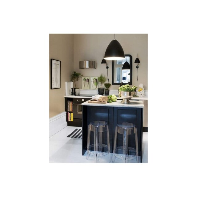 "Fusion Living Ghost Style Bar Stool Crystal Clear - 66cm "