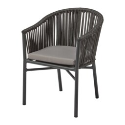 "Fusion Living Holt Dark Grey Armchair "