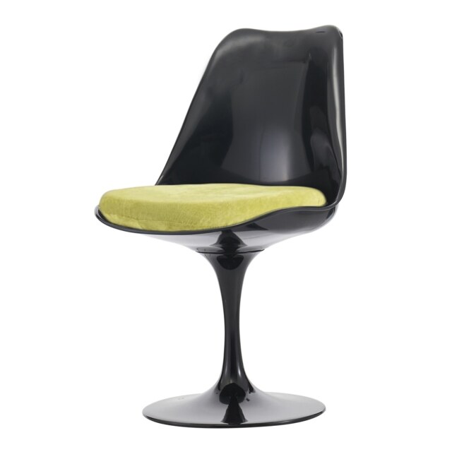 "Fusion Living Black and Luxurious Green Chelsea Side Chair "