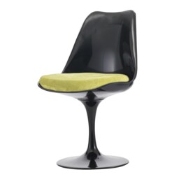 "Fusion Living Black and Luxurious Green Chelsea Side Chair "