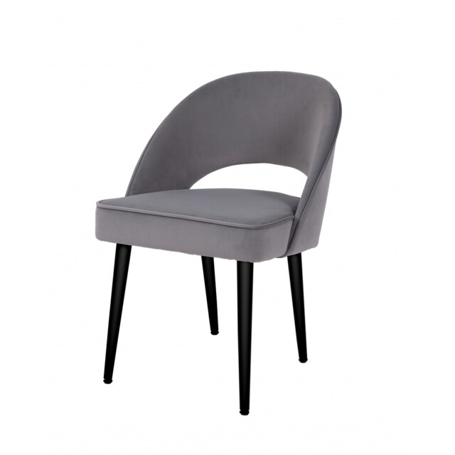 "Fusion Living Denver Grey Velvet Dining Chair (Set of 2) "