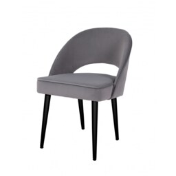 "Fusion Living Denver Grey Velvet Dining Chair (Set of 2) "