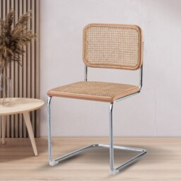 "Fusion Living Natural Camden Cantilever Dining Chair "
