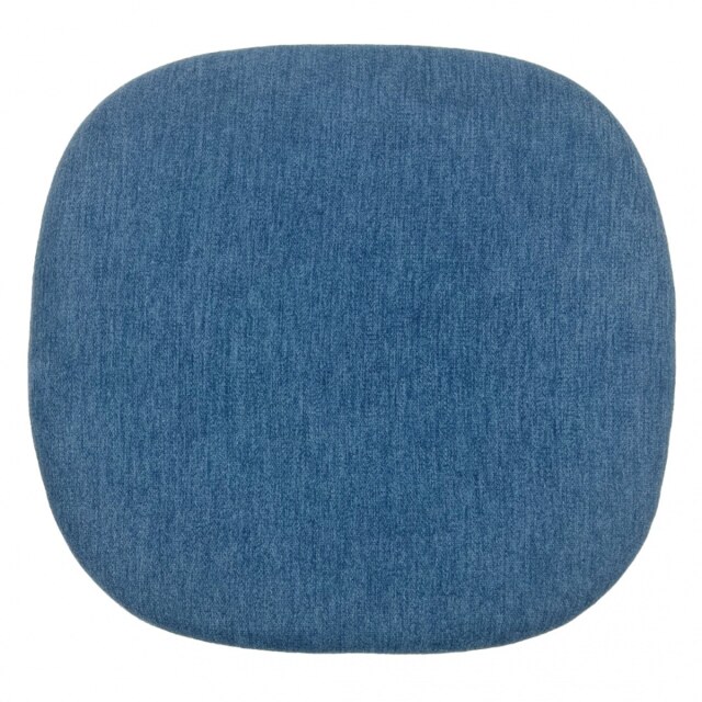"Fusion Living Velveteen Navy Chelsea Side Chair Cushion "