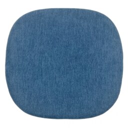 "Fusion Living Velveteen Navy Chelsea Side Chair Cushion "