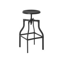 "Fusion Living Foundry Bar Stool with Black Seat "