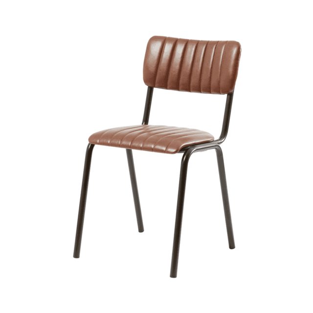 "Fusion Living Tavo Vintage Tan Side Chair (PACK OF 2) "