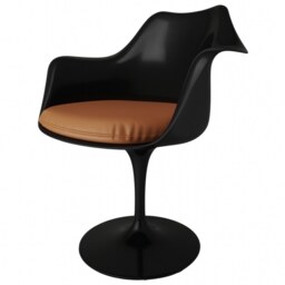 "Fusion Living Black and Tan PU Chelsea Armchair "
