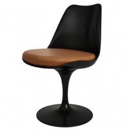 "Fusion Living Black and Tan PU Chelsea Side Chair "