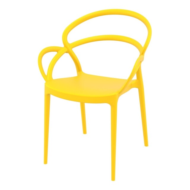 Fusion Living Mila Stackable Yellow Plastic Armchair Colour: Yellow