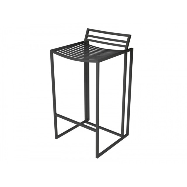 Gillmore Luxe - Metal Bar Stool In Matt Black Frame Colour: Matt Black