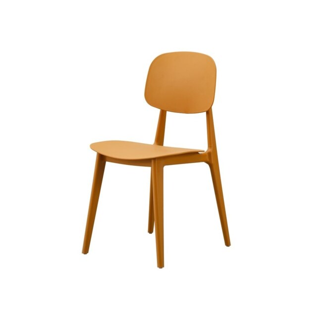 "Fusion Living OUTLET Oslo Mustard Yellow Plastic Dining Chair "