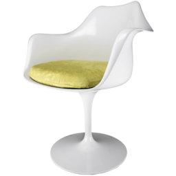 "Fusion Living White and Luxurious Green Chelsea Armchair "