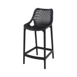 Fusion Living Air Plastic Black Mid Height Bar Stool Colour: Black