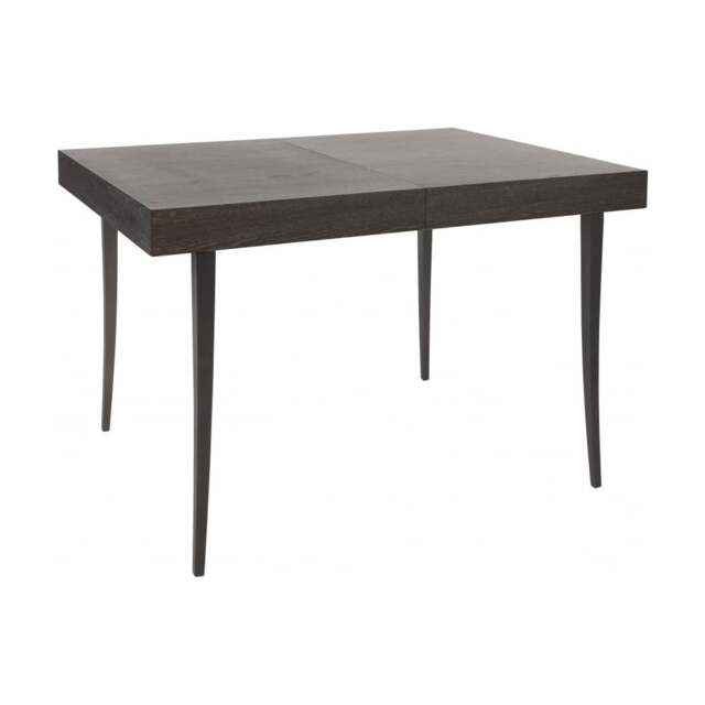 "Gillmore Extending Dining Table in Dark Charcoal Wood with Gun Metal Legs "