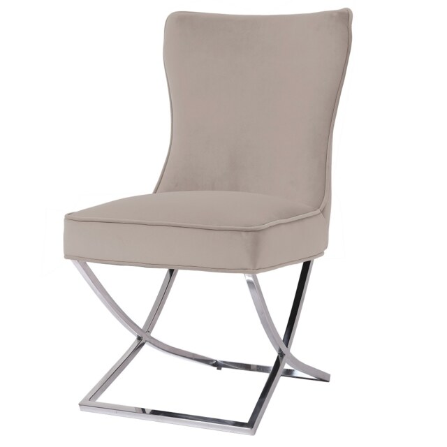 "Fusion Living Miami Taupe Dining Chair (Set of 2) "