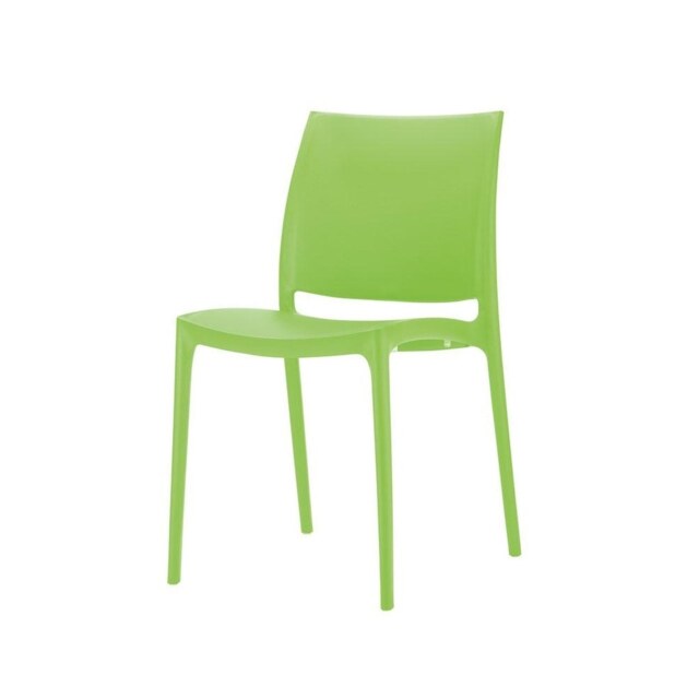 Fusion Living Maya Plastic Tropical Green Side Chair Colour: Tropical Green