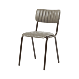 "Fusion Living Tavo Vintage Dark Grey Side Chair (PACK OF 2) "