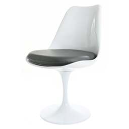 "Fusion Living White and Grey PU Chelsea Side Chair "