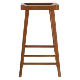 "Fusion Living Natural Oak Wood Bar Stool "