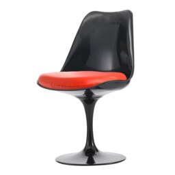 "Fusion Living Black and Red PU Chelsea Side Chair "