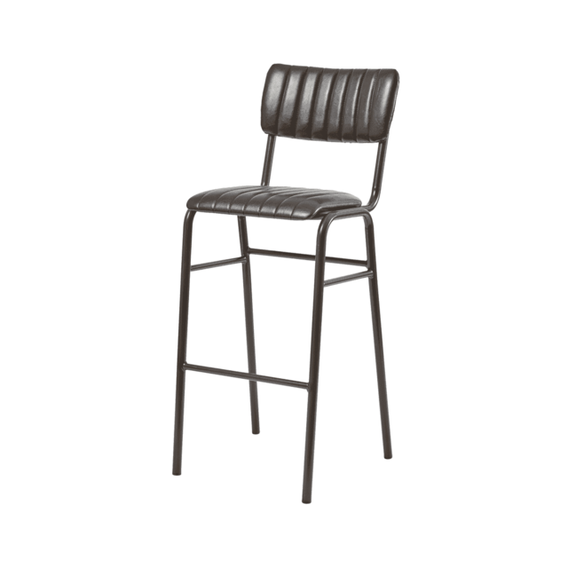 "Fusion Living Tavo Vintage Black Bar Stool (PACK OF 2) "