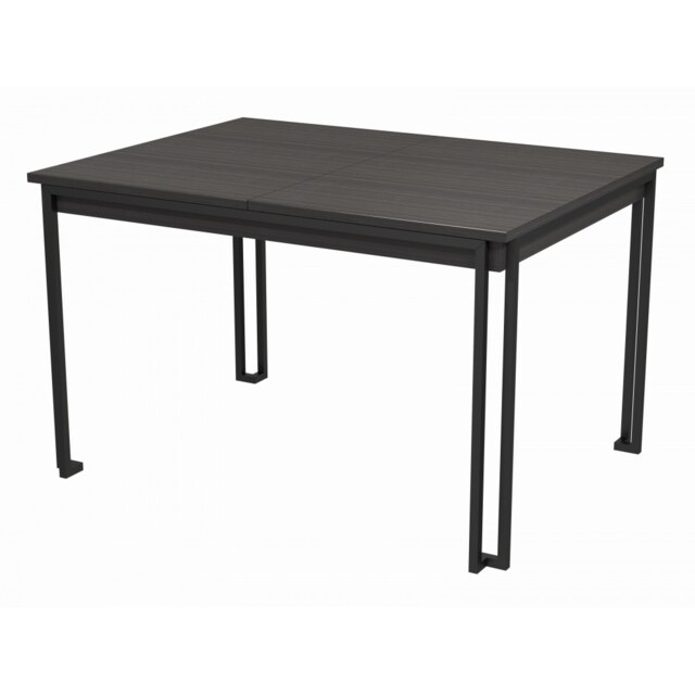 Gillmore Luxe - Extending Dining Table In Black Stained Oak With Matt Black Frame Frame Colour: Matt Black, Unit Colour: Black Stained Oak