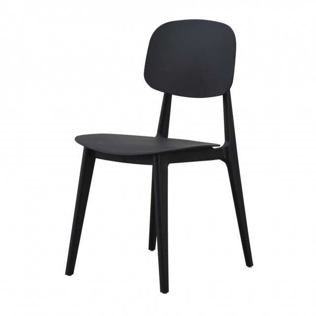 "Fusion Living OUTLET Oslo Black Plastic Dining Chair "