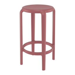 "Fusion Living Tom Marsala Red Bar Stool 65cm "