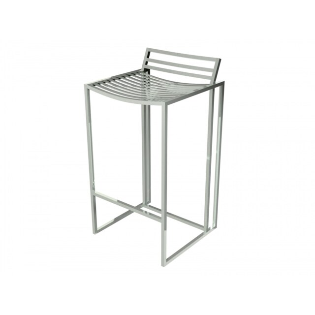 Gillmore Luxe - Metal Bar Stool In Polished Chrome Frame Colour: Polished Chrome