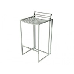 Gillmore Luxe - Metal Bar Stool In Polished Chrome Frame Colour: Polished Chrome