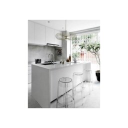 "Fusion Living Ghost Style Bar Stool Crystal Clear - 76cm "