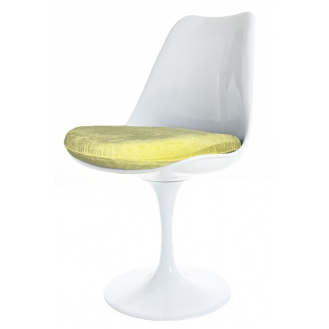 "Fusion Living White and Luxurious Yellow Chelsea Side Chair "