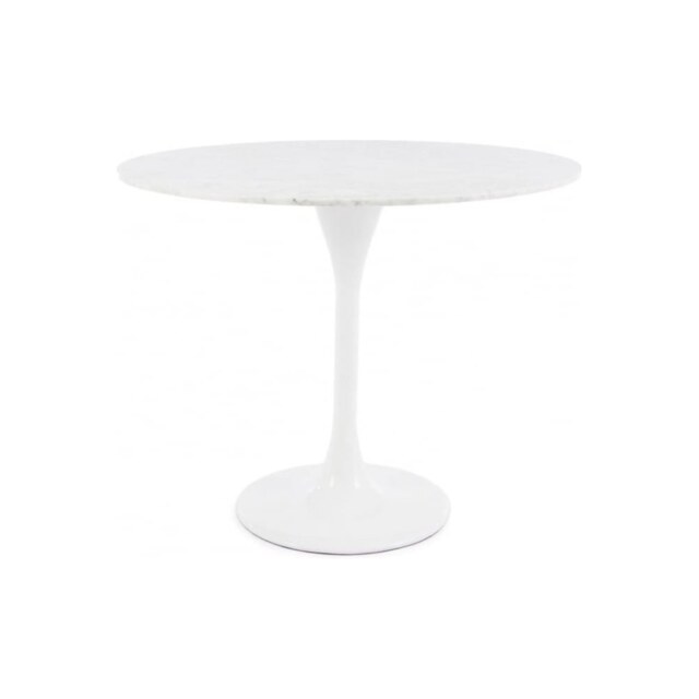 Fusion Living Chelsea Set - Marble Medium Circular Table with Four Chairs - Luxurious Green Chair Colour: Luxurious Green