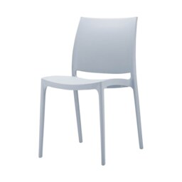 Fusion Living Maya Plastic Silver/Grey Side Chair Colour: Silver/Grey