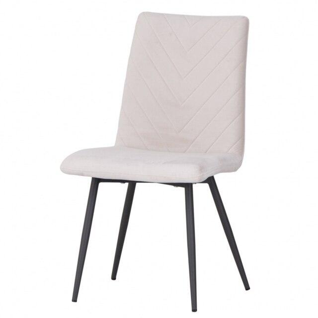 "Fusion Living Brooklyn Taupe Velvet Dining Chair (Set of 2) "