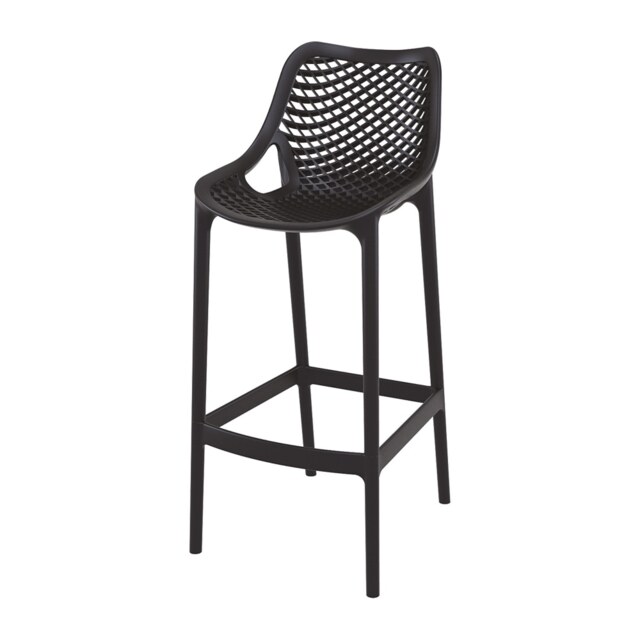 Fusion Living Air Plastic Black Bar Stool Colour: Black