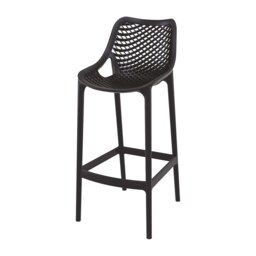 Fusion Living Air Plastic Black Bar Stool Colour: Black